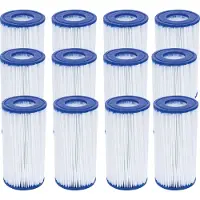 Bestway Flowclear Filterpatroon, maat III, 10,6 x 20,3 cm, voordelige set van 12 stuks