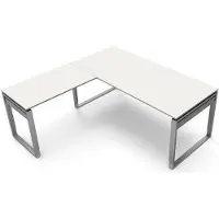 Theo Kerkmann Büromöbelfabrik GmbH & Co. KG Hoekbureau Workspace 180cm wit hoogte verstelbaar
