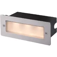 LUCANDE LED wand inbouwlamp Holly, 17 cm, roestvrij staal HOLLY, alu / grijs / zink, Roestvrij staal, Modern, Wandlamp buiten
