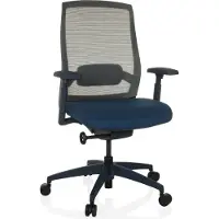 Hjh OFFICE Bureaustoel / draaistoel COLORE rugleuning mesh / zitting stof blauw