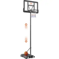 Vevor Basketbalring Outdoor Basketbalstandaard 122-305 cm Verstelbare Hoogte
