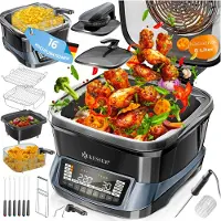 Kesser Multicooker Airfryer 8L met 16 Kookfuncties Inclusief Stoomkoker, Rijstkoker, Grill Apparaat