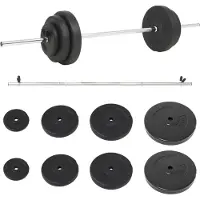 vidaXL Halter met gewichten 60 kg