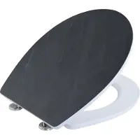 Cornat toiletbril Noir, Duroplast, zwart, draagvermogen 150 kg, modelnummer KSDSC240