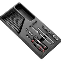 Facom module 1/4” 6-kant doppen - inbussleutels en bits 32 dlg - MOD.R161-16