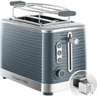 Russell Hobbs Inspire broodrooster, grijs, met 2 extra brede gleuven en een veiligheidsslot