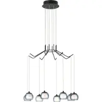Stars of Light 8-lichts hanglamp Rovigana zwart