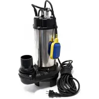 Wiltec Vuilwaterpomp met drijvend schakelaartje, hakselaar, 31.200 liter per uur, 2200 watt, opvoercapaciteit tot 10 meter