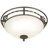 Elstead Lighting LED Plafondlamp Pembroke | 2X E27 Max 60W | Dimbaar | Black/Gold