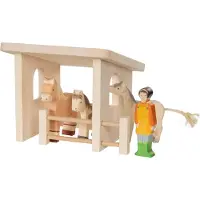 Holztiger Houten Speelgoed - Opvang Voor Dieren - 26,1X26X22,5Cm - Handgemaakt