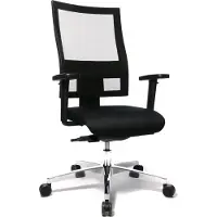 Topstar Sitness 60 Ergonomische stoel Synchroonmechanisme Mesh, stof In hoogte verstelbare armleuning In hoogte verstelbare zitting Zwart 110 kg