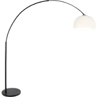 Steinhauer Vloerlamp Sparkled light 9831 zwart kap kunststof wit