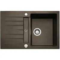 NABER Spoelbak CORTO 780 in de kleur ESPRESSO, met excenteraansluiting / Cin-nagranit / granieten spoelbak