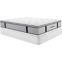 Vente-unique Set 180 x 200 cm bedbodem met opbergruimte wit + matras met pocketveren en ingebouwde dekmatras dikte 28 cm - AMERICAN DREAM van YSMÉE