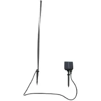 LINDBY LED lamp op zonne-energie Sabriel, recht, zwart, aluminium, 3000K Sabiel, zwart, Aluminium, Modern