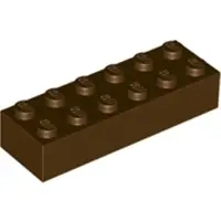 LEGO 2x6 steen 2456 - 10 stuks, bruin