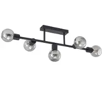 LINDBY Plafondlamp , Biscala, dimbare, Zwart, Woonkamer, Metaal, Vintage / Retro