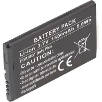 AccuCell Batterij geschikt voor Motorola Defy Plus batterij HF5X met 3.7V en 1500mAh