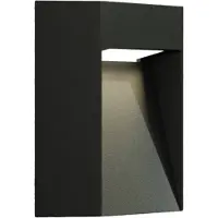 LUCANDE LED-wandlamp buiten Dijora, zwart, Aluminium, Modern, LED wandlamp buiten
