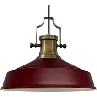 Bamyum Asletl-SE Hanglamp Industrieel van Metaal Ø40 cm, Hanglamp E27, Vintage Bordeaux Lamppendel