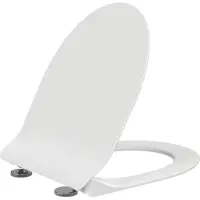 Creavit NESS toiletzitting, wit, glanzend, softclose, duroplast, roestvrijstalen scharnieren, slank design