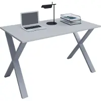 VCM Houten bureau | H. 76 x B. 140 x T. 80 cm | Computertafel eenvoudig | voeten gemaakt van hoogwaardig metaal | Werktafel | Kantoormeubilair - Lona X