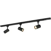 PRIOS 1-fase railsysteem Jorell, zwart, 3-fasen, GU10 dimbaar, zwart, Woon-/ Eetkamer, Aluminium, Modern, 1-fase railverlichting