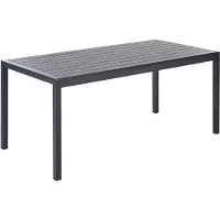 Beliani VERNIO - Tuintafel - Zwart - 90 x 180 cm - Aluminium