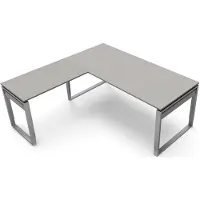 Theo Kerkmann Büromöbelfabrik GmbH & Co. KG Hoekbureau Workspace 180cm grijs hoogte verstelbaar