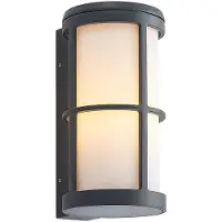LUCANDE Wandlamp buiten Kelini, dimbaar, zwart, Aluminium, Modern, Wandlamp buiten
