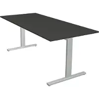 Theo Kerkmann Büromöbelfabrik GmbH & Co. KG Form 2 Bureau Rechthoekig Antraciet T-Voet 1.800 (B) x 800 (D) x 820 (H) mm