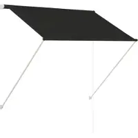 Syfax Luifel uittrekbaar 150x150 cm antraciet