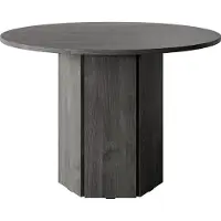 Selsey Eettafel Anna rond | Design spaanplaat grijs 110x110x75 cm eettafels | NADUVI