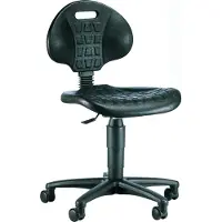 Topstar kruk Tec 20, zonder voetring, met wieltjes, zwart