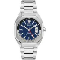Versace V-Contempo Gmt VE0I00225 Horloge - Staal - Zilverkleurig - Ø 40 mm