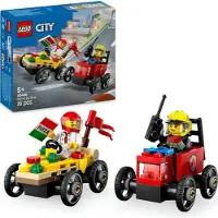 LEGO City Raceautopakket: pizzabestelwagen vs. brandweerauto - 60458