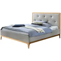 Hasena Silento gestoffeerd bed massief hout 100% polyester incl. Midtrever