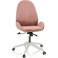 Hjh OFFICE Bureaustoel / draaistoel AVEA fluweel roze