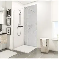 Schulte badkamer achterwand- steengrijs - 150x255 - zelf inkortbaar en zelfklevend - muurdecoratie - wandpanelen