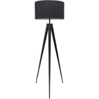 Invicta Vloerlamp TRIPOD 142cm zwart retro - 38683
