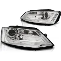 Tuning-Tec LED-koplampen met dagrijverlichting, geschikt voor VW Jetta 6, bouwjaar 11-18, chroom, merk LTI