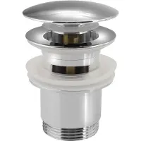Sapho Wastafelafvoer 5/4", klik-klak, grote plug, 30-45mm, chroom