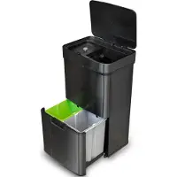 Goliving Automatische Prullenbak – Sensor & Soft-close – 72 liter – 42 x 31 x 75 cm – Zwart