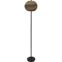 Osram Vloerlamp Decor Kartonnen Bol bruin, gemaakt van golfkarton, lichtgewicht, E27 fitting, 1600 mm hoogte, duurzaam door verwisselbare lichtbron, eenvoudige montage