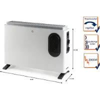 Domo DO7351CH Convector Verwarming - Turbo - 4 standen - 2000 W