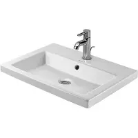 Duravit 2nd floor opbouwwastafel 60x43cm 1 kraangat wit