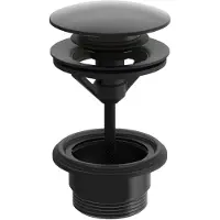 Hansa - Push-open afvoerplug 1 1/4, mat zwart 0764010033