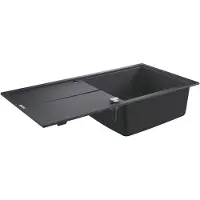 GROHE - Composiet spoelbak K400 met automatische waste, 100x50 cm, grafiet zwart 31641AP0