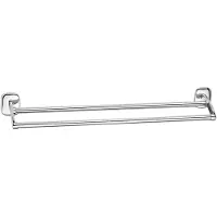 Aqualine Rumba Dubbele handdoekhouder 60cm, chroom