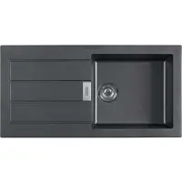 Franke Sirius 2.0 - Tectonite spoelbak S2D 611-100, 100x50 cm, zwart 143.0613.661